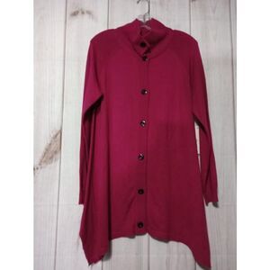 Kenneth Cole Ladies Large‎ Pink Long Sleeve Cardigan Sweater Wool Blend